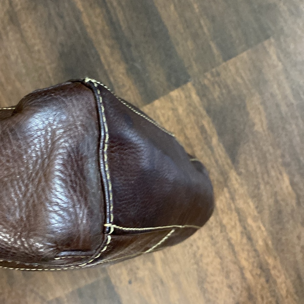 Fossil Vintage Dark Brown Braided Handles Shoulder Bag - Picture 9 of 16